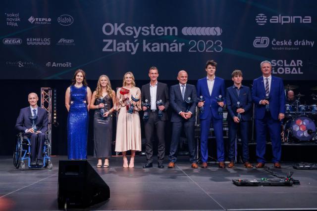 Oksystem ZLATÝ KANÁR 2024 Linda Nosková, Markéta Vondroušová, Jiří Lehečka, Jakub Menšík, Jaroslav Navrátil